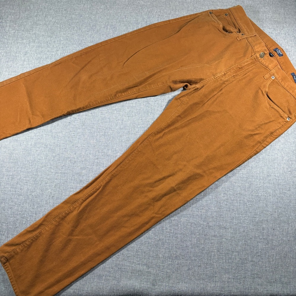 J.Crew Flex Slim Pants Mens W34 L30 Tobacco Brown Five Pocket Trousers